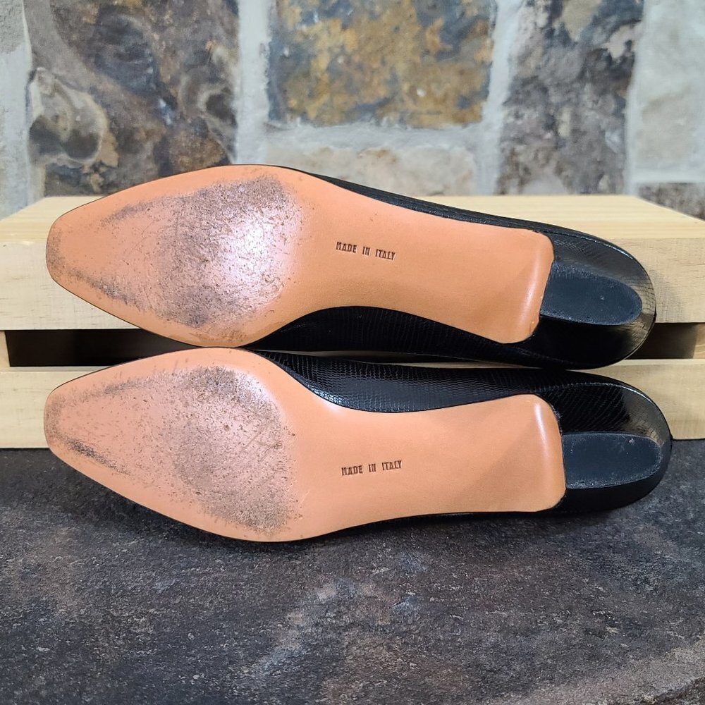 SALVATORE Ferragamo Black Vintage Heels 9.5 - Picture 6 of 9